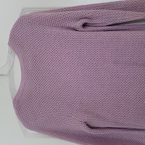 Ann TAYLOR LIGHT PURPLE WAFFLE SWEATER SIZE MEDIUM - Picture 12 of 16